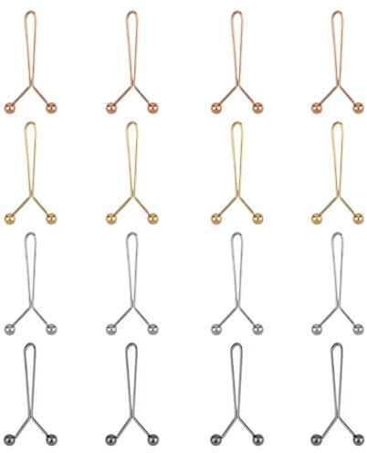 DEARBAG Taillenschnallen Clip, Hosenbund Enger Machen Ohne Nähen, 16 Stück Kopftuch Clips Hijab Pins Hosen Taillenspanner Hosenclips zum Kürzen