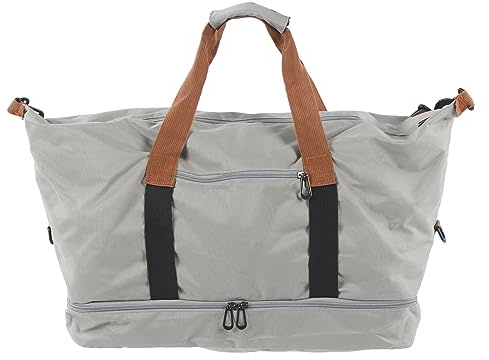 Almeigrity Reisen Reisetasche wasserdichte trocken nasse getrennte Sportarten Schulter Weekender Großkapazität Männer Frauen Frauen (Grau)