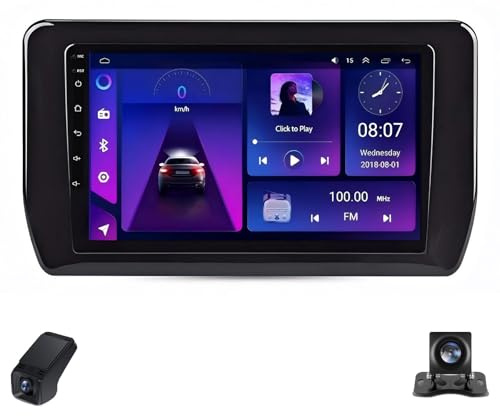 Double Din Car Radio 2K Touchscreen for Toyota Avanza Veloz 2021-2023 Car Stereo 9inch Multimedia Player/CarPlay/AndroidAuto/Bluetooth/GPS/FM/AM/RDS/DSP/WIFI/Rear View Cam/ADAS DVR(C10)