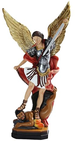 DEARMAMY Estatua de Ángel de Resina 22 Cm X 12 Cm X 6 Cm Escultura Decorativa Religiosa Adorno de Ángel para Decoración de Hogar y Colección Figura Iglesia Católica