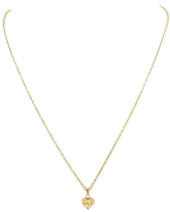 PAUL VALENTINE - Damen Halskette Edelstahl - Vergoldet/Golden - Herz Anhänger - PV-N0082