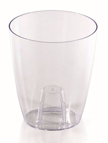 Blumentopf - MultiProject - Blumentöpfe - Pflanzkübel - Blumenkübel - Premium Qualität - am besten für Orchideen - Orchidee transparent Topf - 2 Größen 6 Farben (Ø 16 cm, H 18 cm, Transparent)