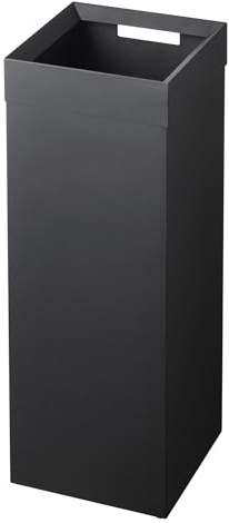 YAMAZAKI 4489 TOWER Trash Can, black, Steel, 22.5 x 22.5 x 60 cm