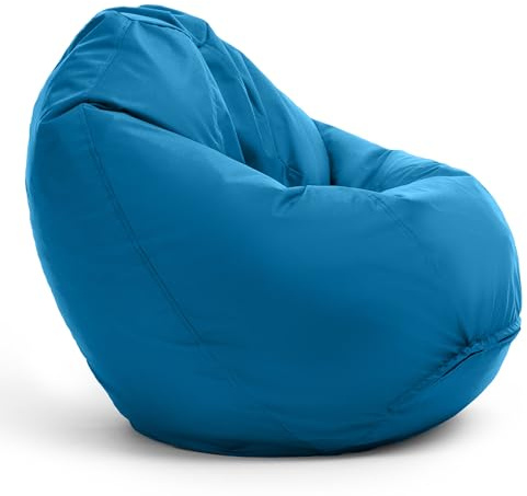 Bruni Sitzsack Classico L in Blau – XL Sitzsack mit Innensack zum Lesen, Abnehmbarer Bezug, lebensmittelechte EPS-Perlen als Bean-Bag-Füllung, aus Deutschland