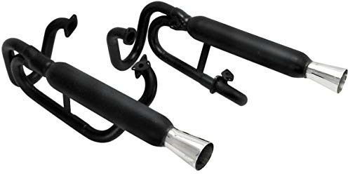 EMPI 3373 VW BUGGY DUAL EXHAUST BLACK W/CHROME TIPS W/O HEATER BOX
