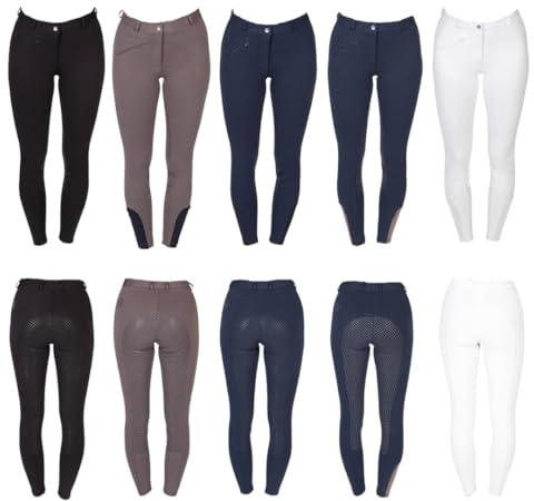 Pfiff 102754 Reithose 'Sanja' Damen Grip Vollbesatz, Weiß, 48