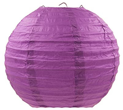1 STÜCK 10-40 cm China Papierlaternen Festival Liefert Kinder Geburtstag Hochzeit Dekoration Dekor Geschenk Handwerk DIY Lampion Laterne-dunkelviolett, 35 cm (14 Zoll)