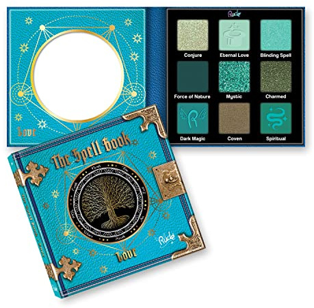 RUDE - The Spell Book Palette Love | Paleta de Sombras de Ojos Hechizada | Tonos Románticos y Apasionados | Alta Pigmentación y Duración | Textura Suave, Love, 1 g (Paquete de 1)