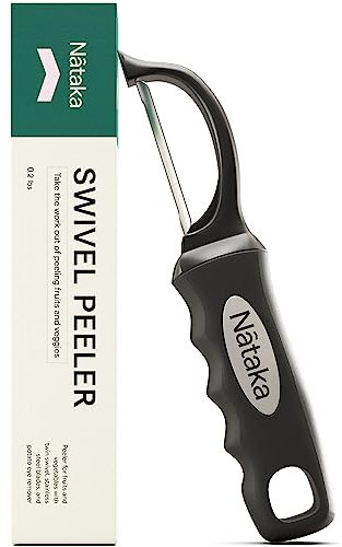Swivel Vegetable Peeler with Potato Eye Remover, Stainless Steel, Non-Slip Grip, Easy to Use & Clean