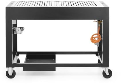 HENDI Parilla de gas Tampa, grill, barbacoa, asador, fogón de gas propano y butano para parilladas, encendedor electrónico, 10kW(Hs), 1260x580x(H)900mm, acero inoxidable