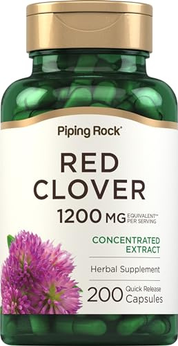 Piping Rock Red Clover Supplement | 200 Capsules | Herbal Blossom Extract | for Women and Men | Non-GMO, Gluten Free