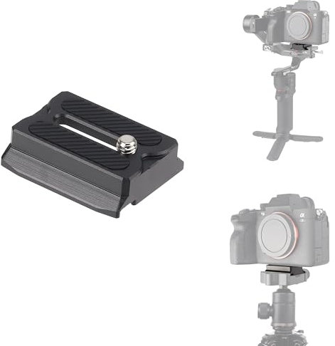 Fotga Plaque de libération rapide RS pour appareil photo DJI Ronin RS3 / RS 3 Mini/RS 3 Pro/RS 2 / RSC 2 / RS 4 / RS 4 Pro stabilisateur de cardan DSLR compatible avec trépied Arca Swiss