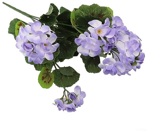 Lila Künstliche Blume, 1 Strauß Künstliche Geranie Rot Rosa Blumen Pflanze Künstliche Blume Home Dekoration