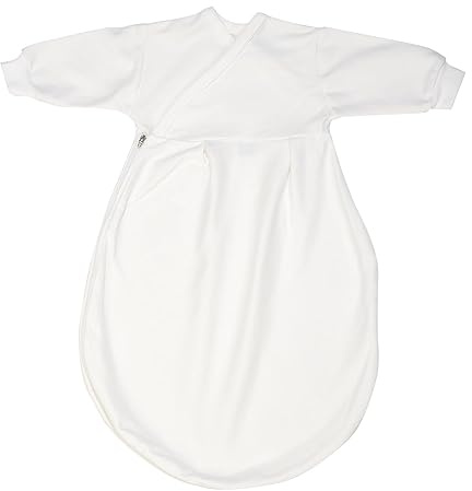 Dein Kinderland Alvi Baby Mäxchen Innensack Schlafsack Baumwolle weiß mit Babylöffel Babyschlafsack Ganzjahresschlafsack Innenschlafsack (80 cm)