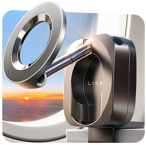 LISEN Airplane Travel Essentials for Women Men Phone Holder Cruise Must Haves Tripod Monopod Accessories Camera Mounts Clamps MagSafe Phone Accessories Airplane Gadgets Men Long Flight，Black