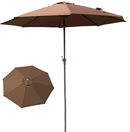 Sonnenschirm Gartenschirm, Sonnenschirm Baldachin, Sonnenschirm im Freien, Regen winddichter Regenschirm, rund, mit 8 stabilen Rippen, für Garten Patio Yard Beach Billard Tisch Sonnenschirm, Sonnensch