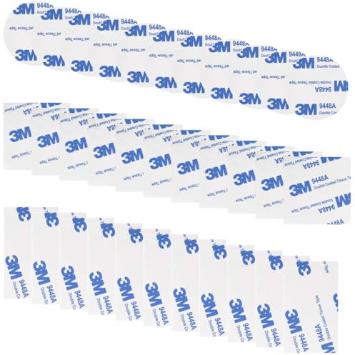30 Piezas Adhesivo Doble Cara, Almohadillas Adhesivas 3M Extrafuerte, Pads Adhesivo Cinta Adhesiva Doble Cara Espuma, Rectángulo & Cuadrado & Redondo, para Hogar Oficina Coche