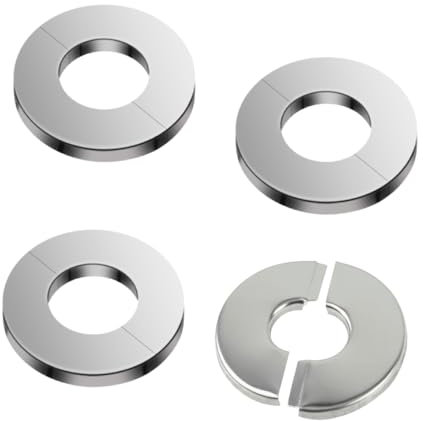 Flange divise da parete autoadesive, copertura per tubi in acciaio inossidabile, piastra collare rotonda rosone per rubinetto per doccia da 28mm di diametro esterno, fornelli da cucina, tubi del WC