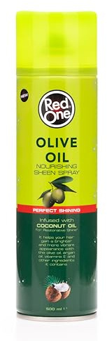 Redone Olive Oil Sheen Spray med olivolja och kokosolja för torr hårbotten och flätor, hårglans spray för afro hår – 500 ml