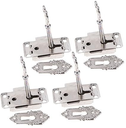 HOUDERCO 4sätze Schrankschlösser Aus Metall Mit Schlüssel Retro-design Für Schmuckkästchen Schränke Und Aufbewahrungsboxen Langlebig Und Stilvoll