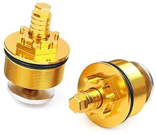 BWZJS 41mm Vorderradgabel Stoßdämpfer Einstellschrauben Bolzen Kappenabdeckung CNC Gold Motorrad, for CB400 vordere Stoßdämpferkappe