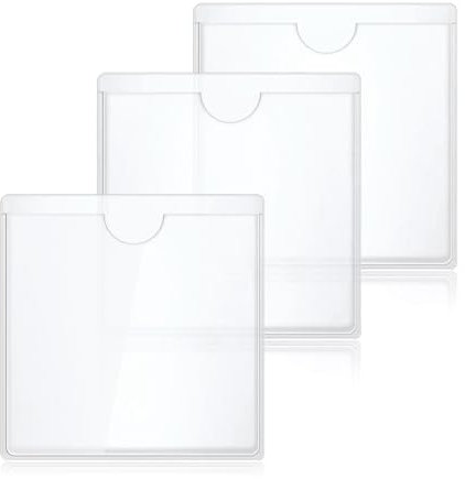 TUYOBG 3 PCS Tax Disc Holder for Car Windscreen with Adhesive Backing, Clear Plastic Permit Holder for Windshield – Holds Tax, Insurance, or Access Passes, Universal Fit for Cars, Vans, Trucks