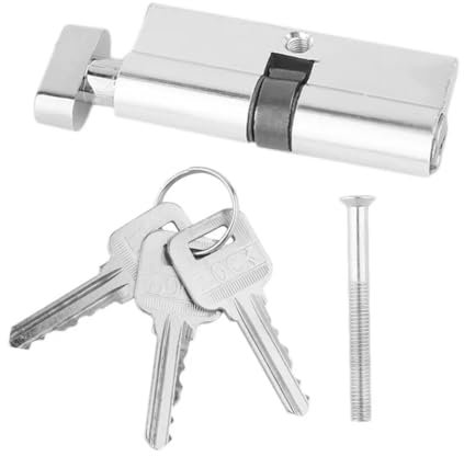 SQIANKUN Cilindro Serratura Cilindri di Serratura Anti Pick 83 + 3 con Kit Chiavi Cilindro con Pomolo Serratura Cilindro