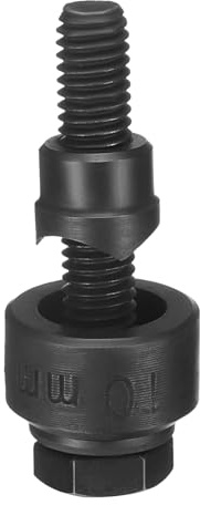 sourcing map Blechstanzer, 10 mm, Lagerstahl, präzises Schneiden, manuelles Ausklopf-Set mit externem Sechskantschaft für Metall, Stahlplatte, Spüle, Edelstahl, Schwarz