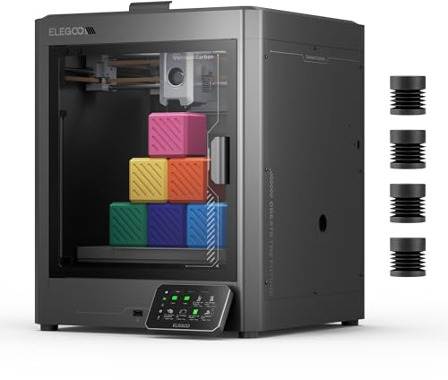 ELEGOO Centauri Carbon Stampante 3D, CoreXY 500 mm/s Stampa ad Alta Velocità con Autocalibrazione, Ugello a 320°C e Telecamera Integrata, Pronta per Stampare Subito, Dimensioni di Stampa 256x256x256mm