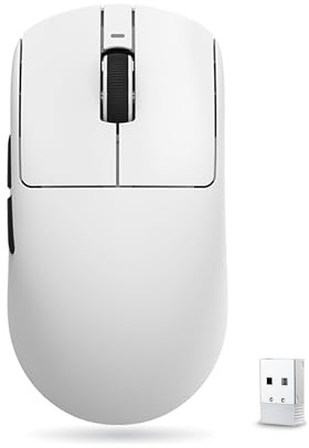 ATK VXE R1 Pro Max Wireless Gaming Mouse - White | 54g Lightweight, PAW3395 Sensor, Up to 26,000 DPI, 4K Polling Rate, 150 Hr Battery Life, Dual-Mode 2.4G/Wired
