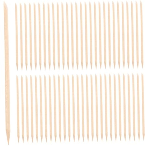 VALICLUD 100 Stück Holz Nagelhautschieber Langlebige Nagelstäbchen aus Holz für Maniküre und Pediküre Vielseitiges Nagelhautentferner Werkzeug für Professionelle und Private Nagelpflege