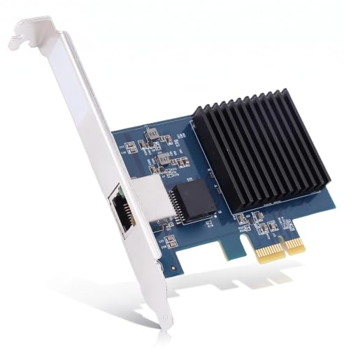 Dpofirs Tarjeta de Red de 10 GB, Adaptador PCIe Gen4 X1 a 10 Gigabit Ethernet, Puerto RJ45 RTL8127 Chipset, Admite Servidores y Escritorios