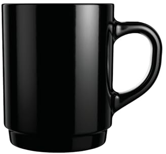 Luminarc Becher, 25 cl, stapelbar, Schwarz, 6-teilig
