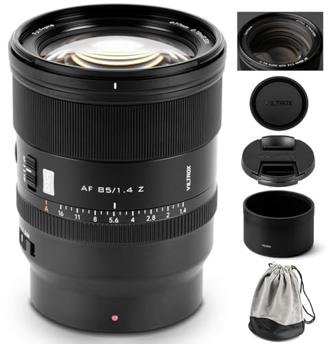 VILTROX 85mm F1.4 Pro Z Full Frame para Nikon Z, Teleobjetivo Medio de Gran Apertura con Enfoque Automático y Motor HyperVCM para Nikon con Montura Z Cámaras Z30 Z50 Z50II ZFC Z5 Z5II Z6 Z6Il Z6IlI Z7