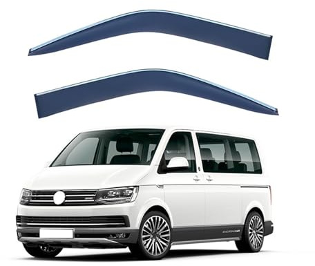 Windabweiser für VW California T5-T6 2005-2019, PC-Material Autofenster Regenschutz, Ventilation & Sonnenschutz, 2 Stück Gebrauch und Regentagen(FürVW California T5-T6)