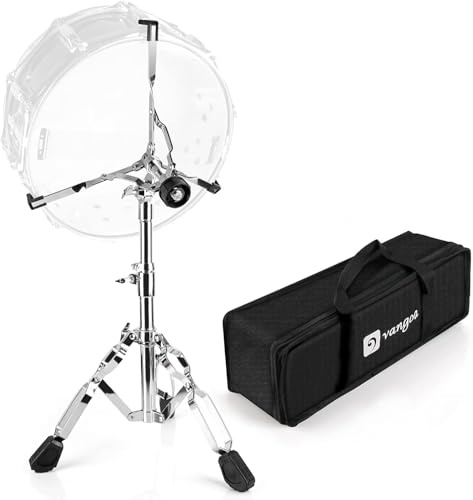 Snaredrum-Ständer, leicht, doppelstrebig, höhenverstellbar, mit Tragetasche, passend für Trommeln mit einem Durchmesser von 25,4 cm bis 38,1 cm