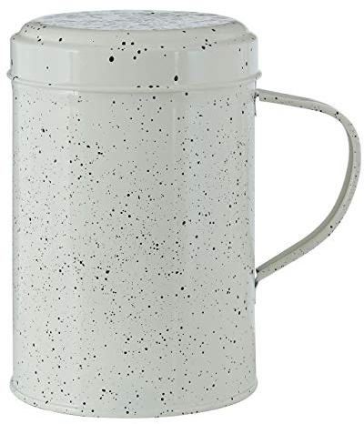 Sweet Heart Flour Shaker, Chrome/Black Speckle