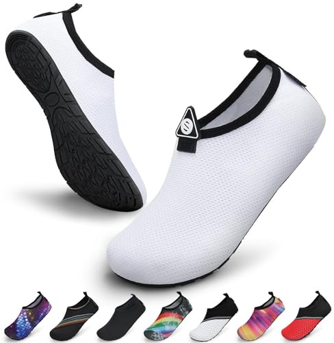 SAGUARO Unisex badskor, simskor, vattensportskor, snabbtorkande halkfria, lätta, storlek 36–47