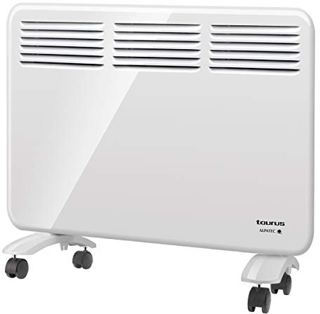 Taurus CHTA 1500 – Elektrischer Konvektor 1500 W, IP24 für den Einsatz im Badezimmer, Wandhalterung, digitales Display, programmierbar, Überhitzungsschutz, Sensor Fenster offen, weiß