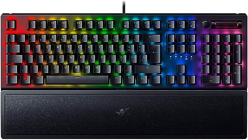 Gaming-Tastatur mit Chroma RGB-Beleuchtung, digitales Multifunktionsrad und Multimedia-Tasten, ergonomische Handgelenkauflage, italienisches Layout, QWERTZ, Schwarz