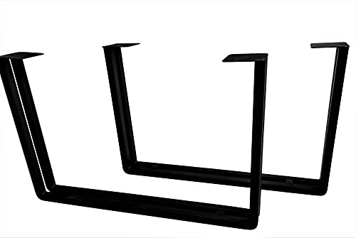 CasaXXl 2 Stück Tischkufen Tischgestell Tischbein Schwarz Tischfüße 40cm höhe