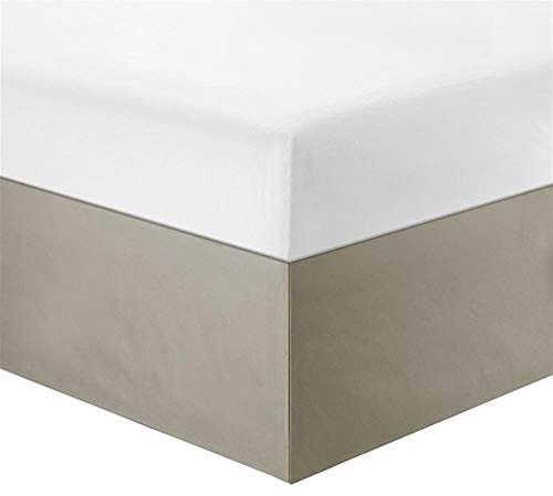 HXYIYG Cache Sommier,Cache Sommier 160x200 Pure Color Easy Fit Jupe de lit Hôtel Bande élastique sans Lit Enrubannage Autour de la Reine juponnage Double/Full/Reine/King (Color : Khaki, Size : Full)
