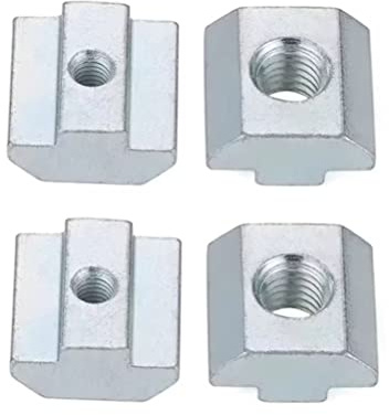 FEEIMOL Dadi a T Scorrevoli Dado Scorrevole con Scanalatura a T Scorrevole in Acciaio al Carbonio per Alluminio Profilo (45 Serie) M10, 10pcs