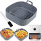 8 Inch Square Air Fryer Liner, Thick Silicone Air Fryer Accessories Reusable Air Fryer Silicone Pot with Silicone Pastry Brush for COSORI 5.5L, Tower,Instant Vortex Air Fryer