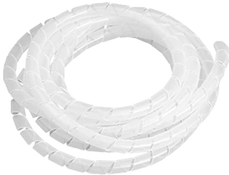 UKCABLE-TIES 3M White Spiral Cable Wire Wrap Cable Tidy Organiser Manage Cable Sleeve Flexible Cable Wrap
