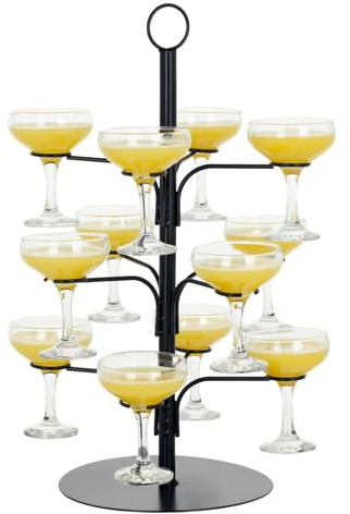 HowseHold Cocktail Tree Stand for 12 Glasses - Bar Home Drinks Tree Display Suitable for Gin, Cocktails, Champagne, Wine
