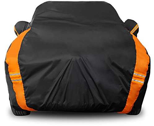 Avecrew SUV Car Cover Waterproof All Weather for Automobiles, Outdoor Full Exterior SUV Covers (Length: 193-208)