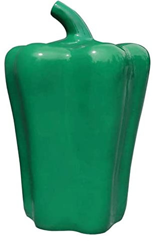 NOLLAM Pattumiera Cartoon Pepper Pattumiera con Barile Interno Pattumiera per Esterni 30 Litri Commerciale Peperone Decorativo Bidone della Spazzatura per Parco Patio Scuola Cucina,