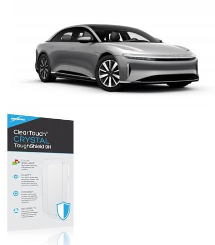 BoxWave Screen Protector Compatible with Lucid Motors 2024 Air Cockpit Display (34 in) - ClearTouch Crystal ToughShield 9H (2-Pack), Clear 9H Tough Flexible Film Screen Protector