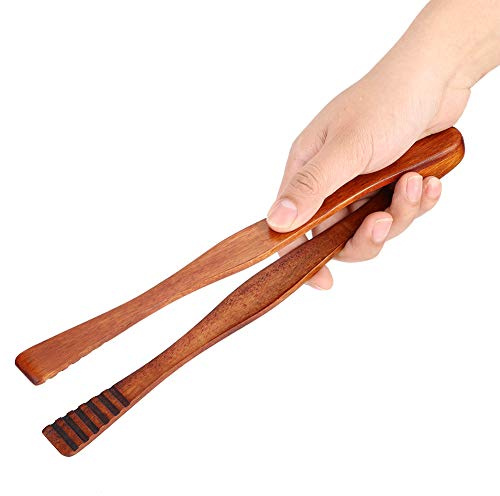 Holz-Grill-Clip, Buffet-Lebensmittelzange Brot Steak, Vintage Küchenklemme, Servierwerkzeug